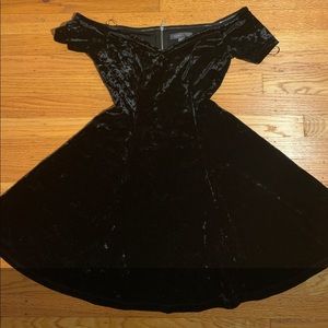 Kendall & Kylie Black Velvet Dress